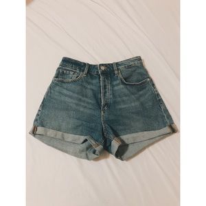 Dynamite High Rise Denim Mom Short - Size 27